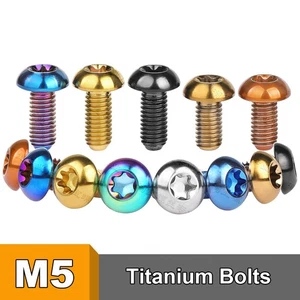 M5x10mm Titanium Bolts MTB Bike Bicycle Bolt For Disc Brake Rotor Screw Torx T25 - Picture 1 of 14