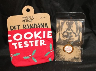 Primitives By Kathy Holiday Collar para Perro Dije Bandana Probador de Galletas Etiqueta Regalo L Foto 1 de 4