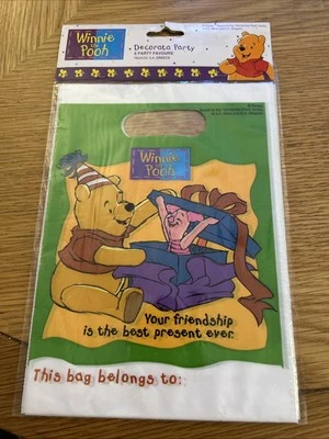 Bolsas de fiesta de cumpleaños vintage de Disney Winnie The Pooh bolsas de botín años 90 Foto 1 de 4