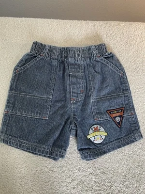 Pantalones Cortos Mickey Disney Vintage 2001 Niños 18 Meses Azul Denim Foto 1 de 4