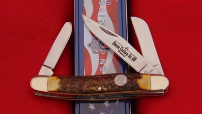 Navaja de Bolsillo Queen EE. UU. Genuina Ciervo Stockman - Nueva Edición 1095 Modelo Acero al Carbono Foto 1 de 4