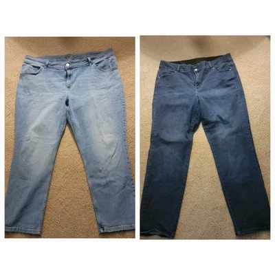 Mixed Lot Of Women's Jeans - Size 20 - 2 Pairs - Lane Bryant and Lee Plus  - Image 1 of 4