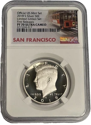2018-S Silver NGC PF70 Ultra Cameo 50C Kennedy First Release Limited Edition Set - Image 1 of 2