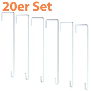 20 ganci da soffitto bianchi appendiabiti per poster appendiabiti da soffitto ganci in metallo - Foto 1 di 5