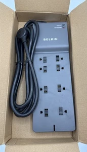 Belkin 8-Outlet Surge Protector with 8-Feet Power Cord-F - Picture 1 of 4
