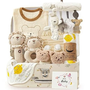 Neugeborenen Geschenk Babygeschenke zur Geburt Junge Mädchen Geschenkkoffer - Bild 1 von 7