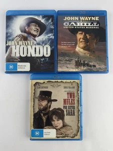 John Wayne Cahill US Marshal Hondo Clint Eastwood Blu Ray Western Bundle VGC - Bild 1 von 5