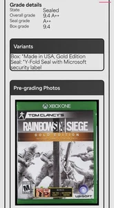 TOM CLANCY’S RAINBOW SIX SIEGE First Print GOLD EDITION - XBOX ONE - Picture 1 of 1