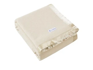 Luxe Bedding 400GSM Australian Fine Merino Wool Blanket Cream - Picture 1 of 9