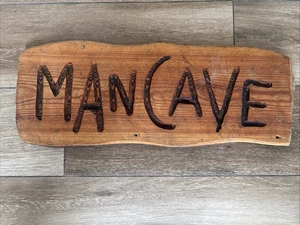 Holz handgefertigt - Männerhöhle / Schuppen Schild in Holz 26,75" lang - Bild 1 von 12