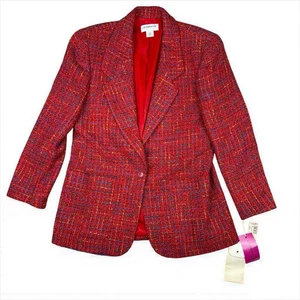 Vintage Liz Claiborne Collection Blazer Sakko Tweed Wollmischung Damen 10 - Bild 1 von 5