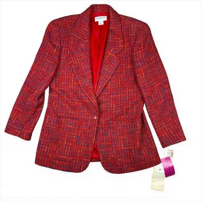 Jaqueta Blazer Vintage Liz Claiborne Coleção Mescla de Lã de tweed Feminina 10 - Imagem 1 de 4