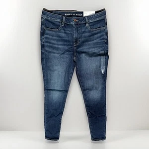 WOMENS AMERICAN EAGLE HI RISE JEGGING JEANS SZ 14 Long. 686 - Picture 1 of 5