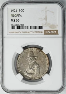 1921 Pilgrim Half 50c MS66 NGC 950263-7 - Picture 1 of 5