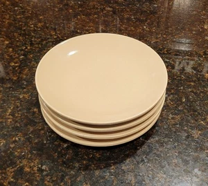 SET (4) Pottery Barn Studio BARBARA EIGEN Putty 8.25" Tan Salad Plates - Picture 1 of 13