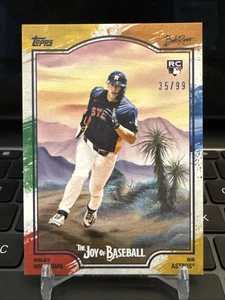 2025 Bob Ross Joy of Baseball Shay Whitcomb #87 Paint Splatter RC Astros /99 - Picture 1 of 2