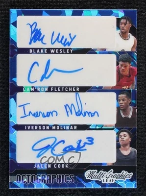2022-23 Leaf MultiGraphics Blue Crystals /40 Cam’Ron Fletcher Blake Wesley Auto - Image 1 of 2