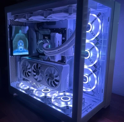 (9) Corsair QL120 RGB White Fans + (2) Commander Core XT Fan Controllers Bundle - Image 1 of 3