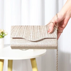 Women's Patent Evening Envelope Clutch Bag Party Bridal Wedding Prom Handbag - Picture 1 of 13