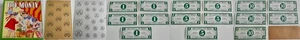 Vintage 1943 TOY MONEY Unpunched Coins & Unused Bills WHITMAN PUB. CO. Complete - Picture 1 of 22