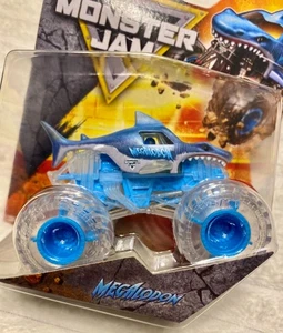 RARE 2025 Monster Jam GHOST CHASE Megaladon 1:64 VHTF Shark CLEAR Truck Series 1 - Picture 1 of 8