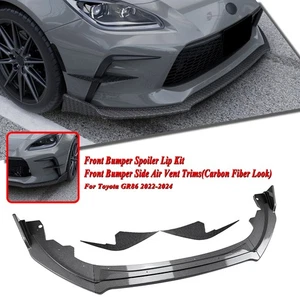Front Spoiler Lip Side Air Vent Trim Kit For Toyota GR86 22-25 Carbon Look - Picture 1 of 13