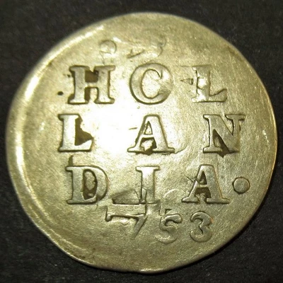 Double struck Error Coin COA Dutch Colonial New York Silver Lion Dime 1753 Holla - Image 1 of 4