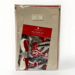 Missouri Star Quilt Co. Felt Bird Kit Red & White Embroidery Ornaments #4349 - Picture 1 of 1