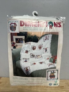 Christmas Treasures Afghan Cross Stitch Kit Dimensions Vicky Howard 29 x 45 USA - Picture 1 of 2