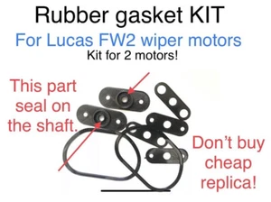 Kit de juntas de sello de goma para motores limpiaparabrisas LAND ROVER serie 1 2 Lucas FW2 - sin corcho - Imagen 1 de 12