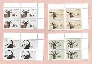 S.W.AFRIKA 1980 - ANTILOPEN UM/NHM SET IN ECKRANDBLÖCKE 4 - Bild 1 von 1