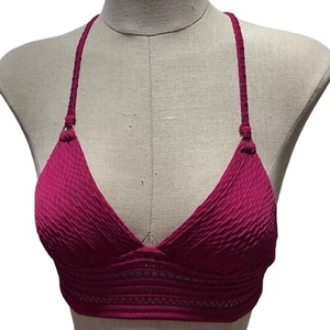 Top de bikini Robin Piccone Orquídea Halter XS espalda cruzada diseño texturizado traje de baño - Imagen 1 de 10