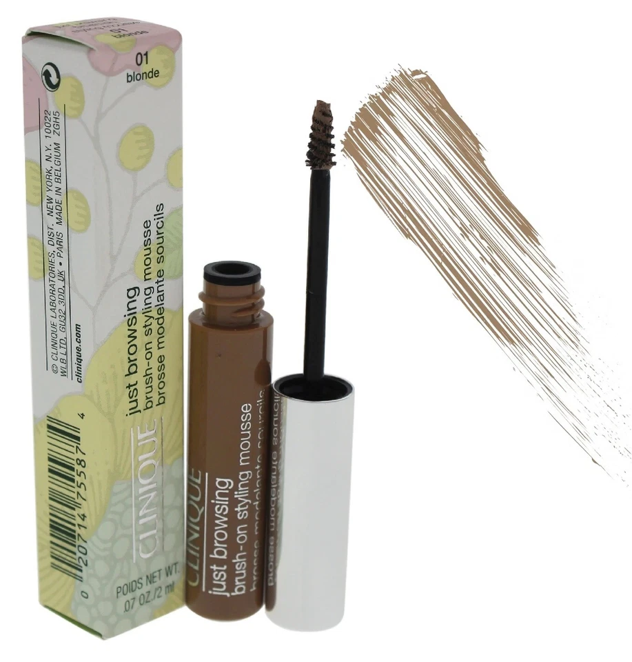 Clinique JUST BROVEING 01 RUBIA Cepillo en Mousse de Peinado 0.07 OZ NUEVO EN CAJA Foto 1 de 1