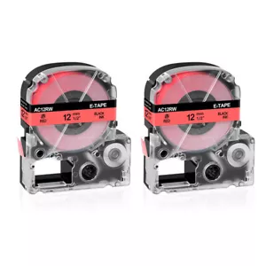 Cinta 2PK 1/2" Compatible LK-4RBP LC-4RBP para Epson LabelWorks Negra sobre Roja 12 mm - Imagen 1 de 10