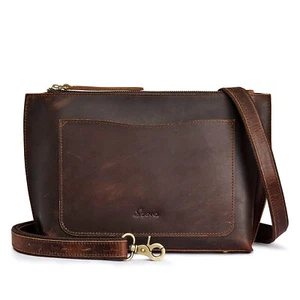 Women Genuine Leather Crossbody Bags Purses Vintage Shoulder Bag Fashion Hand... - Picture 1 of 7