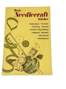 Vtg 1974 Basic Needlecraft Stitches Book Fuller&Dees Embroidery Crochet Knit PB - Picture 1 of 1