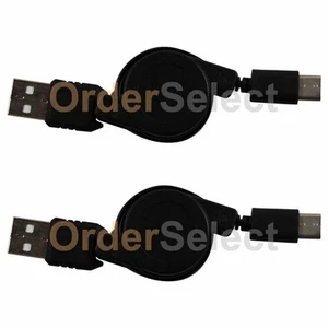 2 NEW USB Type C Retract Charge Cable for Android Phone Samsung Galaxy Note 7 8 - Picture 1 of 5