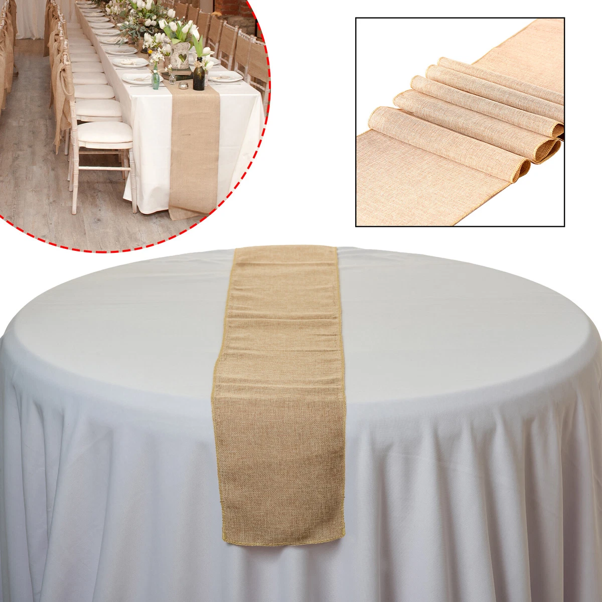 Vintage Embroidery Table Runner — Brown Jacquard With Multi-Tassels, 13x78 Inches, For Dining & Wedding