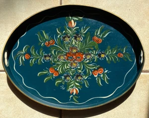Hindelooper Hand Painted Dutch Folk Art  Serving Tray Hindeloopen Holland - Picture 1 of 11