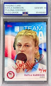 2016 Kayla Harrison Signed Limited Edition /99 Topps Red Ink Rookie Card PSA/DNA - Picture 1 of 2