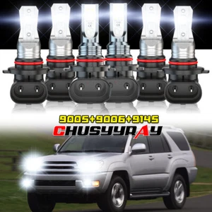 For 2003 2004 2005 Toyota 4Runner - 6X LED Headlight Hi&Lo+Fog Light Bulbs Kit - Picture 1 of 15