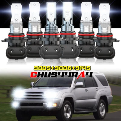 For 2003 2004 2005 Toyota 4Runner - 6X LED Headlight Hi&Lo+Fog Light Bulbs Kit - Image 1 of 4