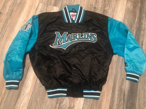 VTG 90's Starter Diamond Collection Florida Marlins MLB Satin Jacket Men’s XL Cover