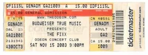 THE FIXX ~ 2003 Concert Ticket in Cleveland, Ohio ~ FREE SHIPPING - Picture 1 of 1