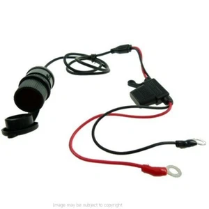 Waterproof Fused 12V Car Lighter Socket Charger Motorcycle Hardwire Cable - Picture 1 of 4