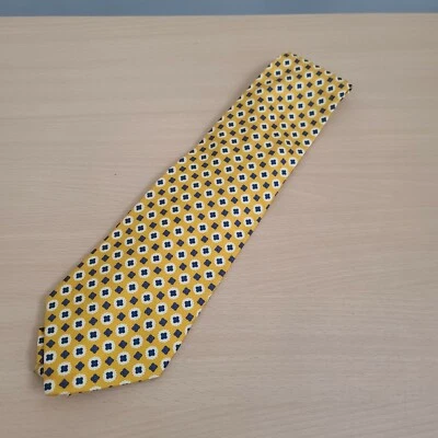 Corbata Polo by Ralph Lauren para hombre 56" de largo x 4" de ancho dorado amarillo azul blanco Foto 1 de 4