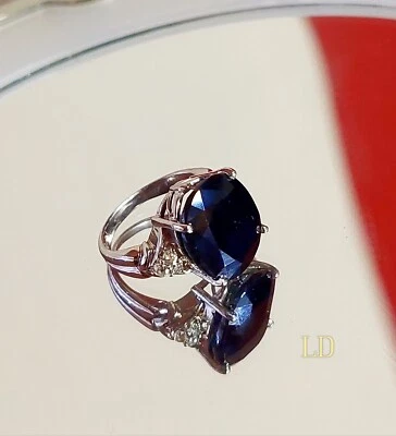 ✨️Luxury Statement: Ring Platin 900 Saphir 10 ct(!), Brillanten.... - Bild 1 von 4