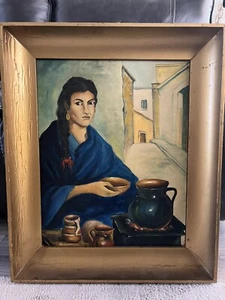 framed original oil on board  Signed Mystery Artist  - Picture 1 of 10
