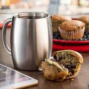 420ml StainlessSteel Beer Mug Portable Double Wall Vacuum Insulation Coffee Cup - Picture 1 of 12