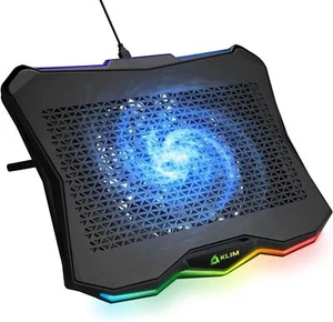 KLIM™ Rainbow + Laptop-Kühler mit RGB-Beleuchtung + 11" - 17" - Afbeelding 1 van 2